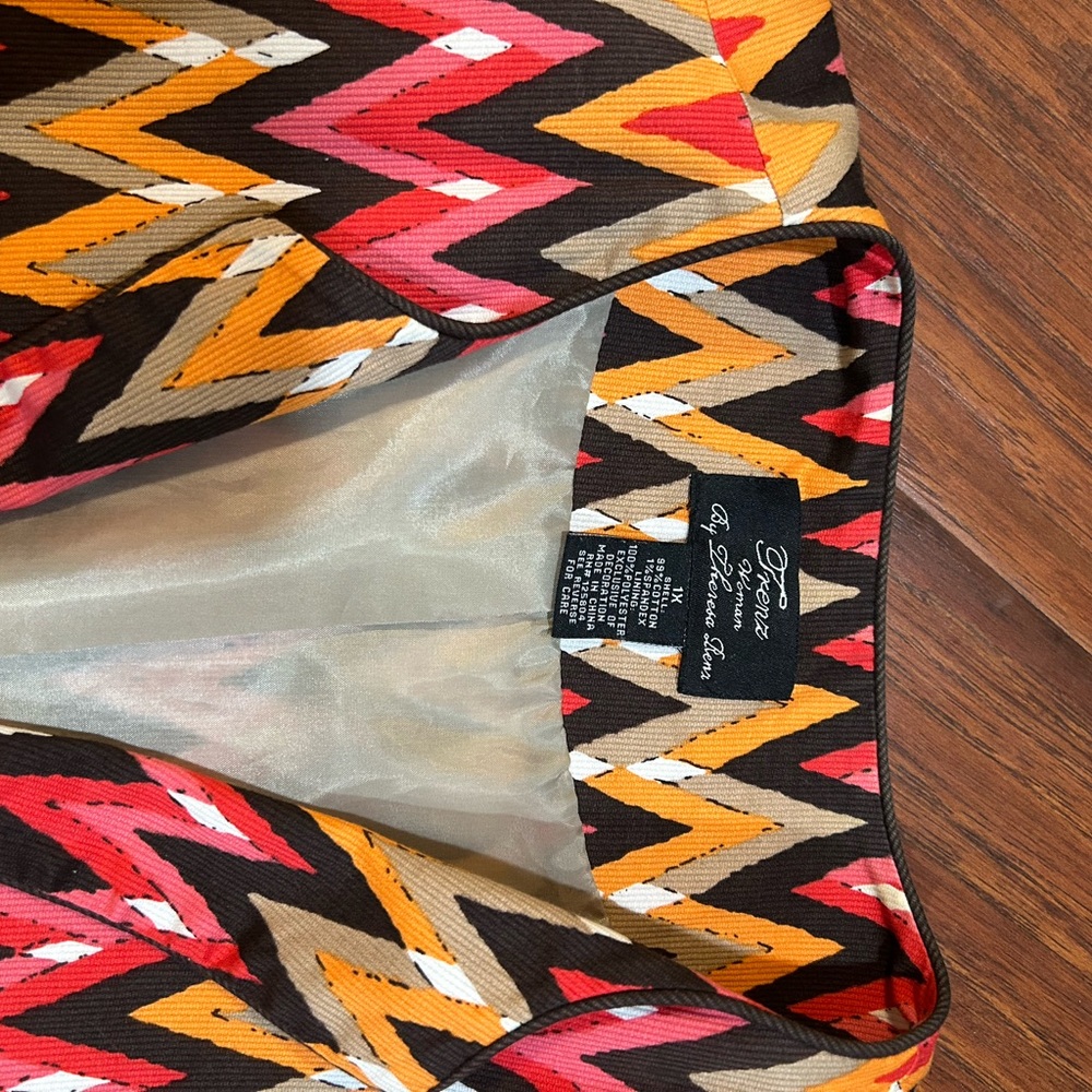 St. John Multicolor Zigzag Blazer - image 1